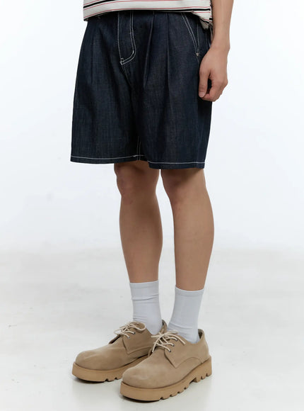 mens-pleated-denim-jorts-il517
