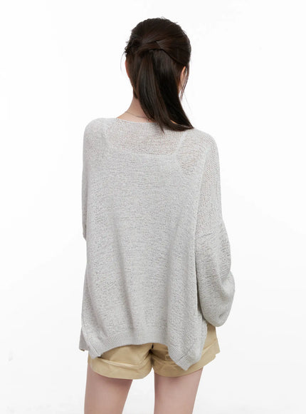 Oversized Summer Knit Cardigan CL523