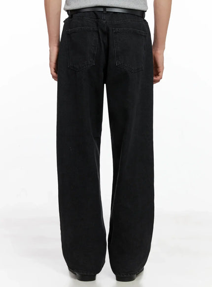 Men's Vintage Black Jeans IO517