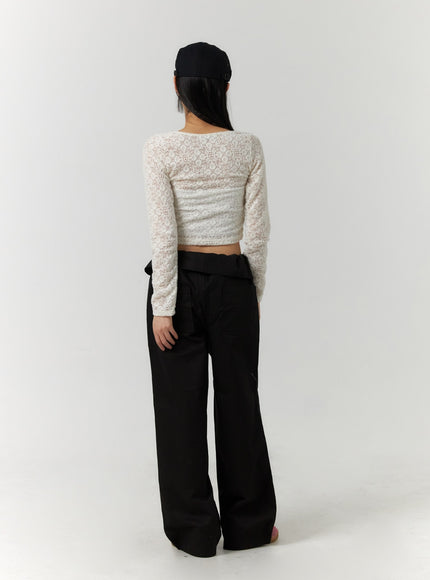 solid-detail-waist-straight-pants-cf406