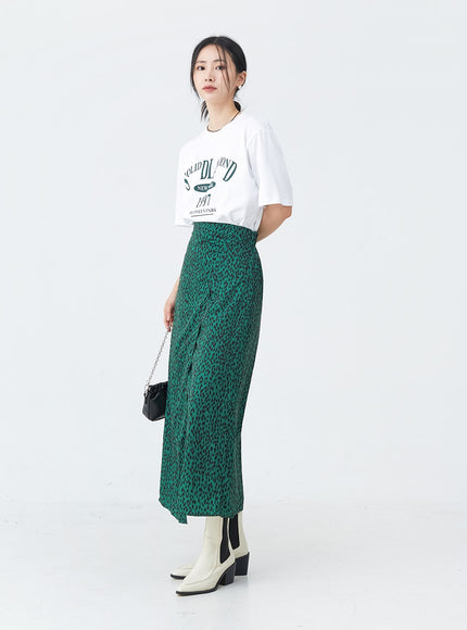 Solid Lettering Oversized Cotton Tee OU28