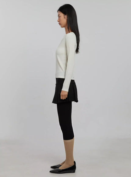 Pleated Mini Skirt IJ509