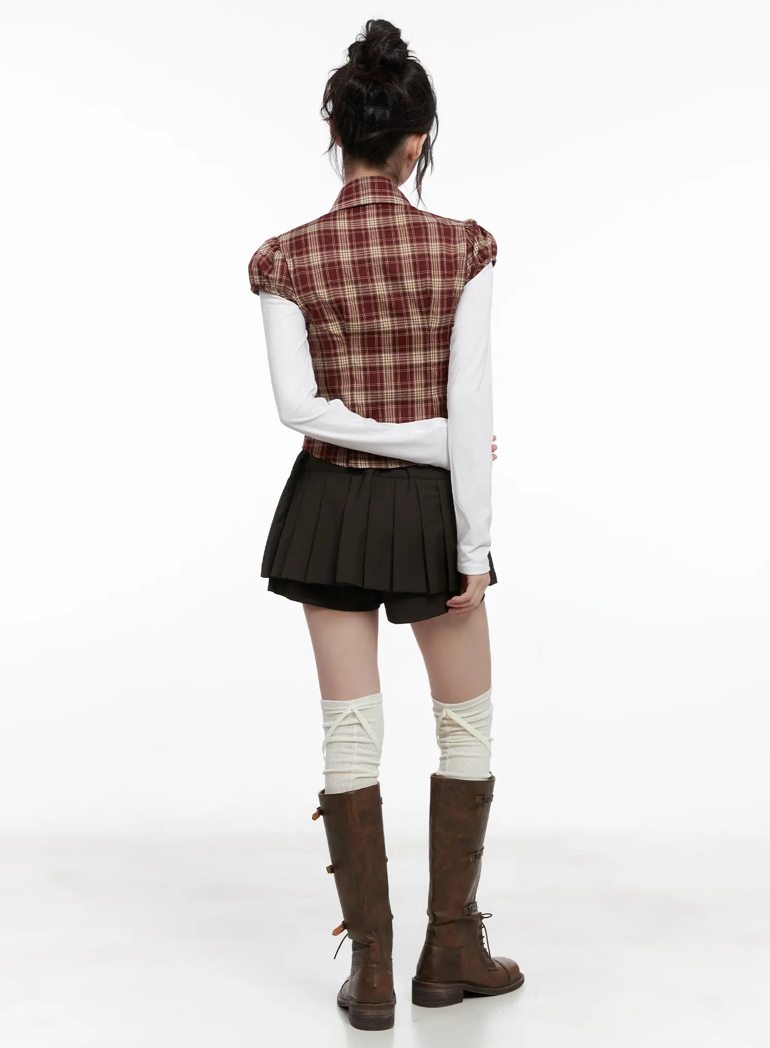side-button-pleated-mini-skort-cg519