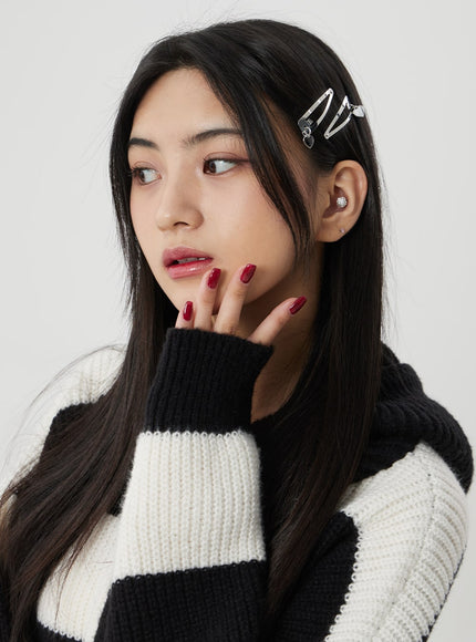 Mini Heart Hair Clip BJ316