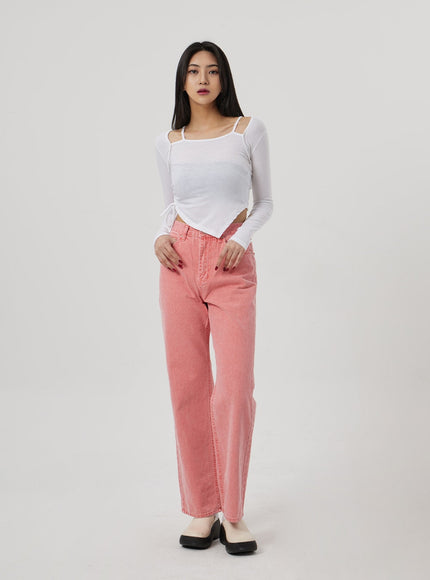 Unbalanced Hem Layered Top BF310