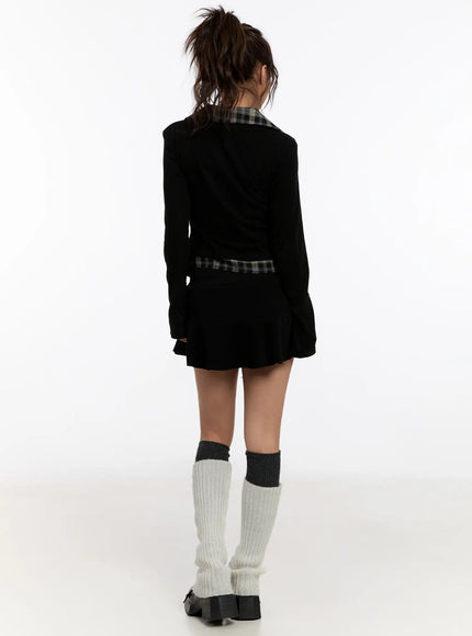 Ruffle Flare Mini Skirt CN527