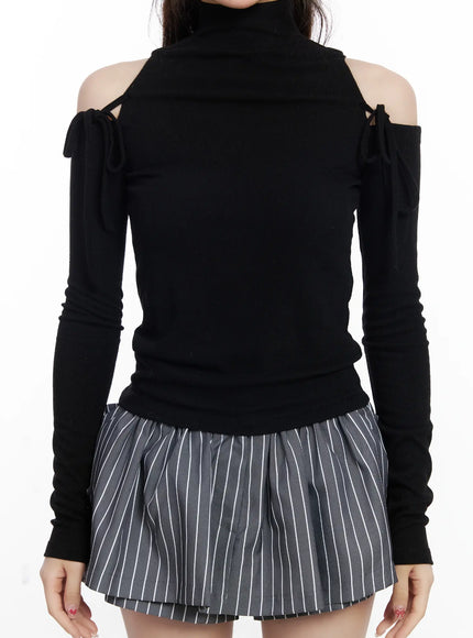 elegant-shoulder-cutout-long-sleeve-top-cj526