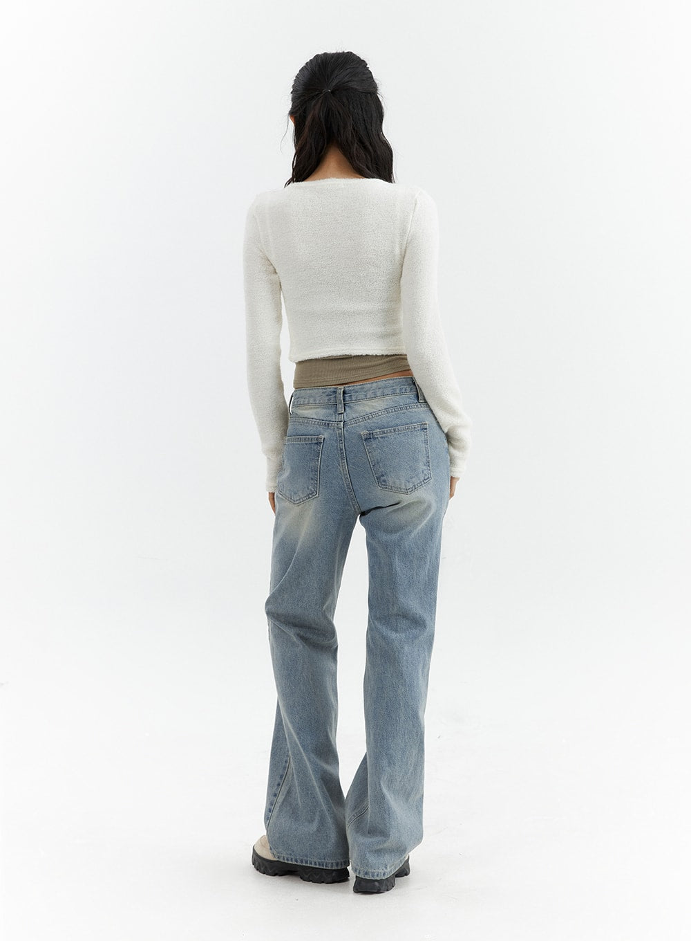 Flared Low Cargo Jeans