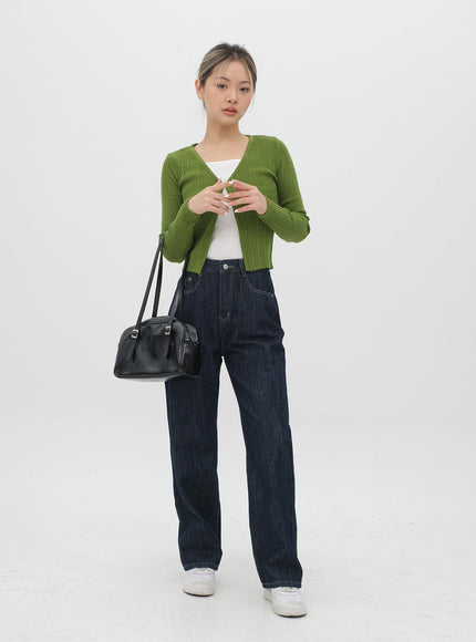 Cropped Cardigan with Front Hook F3
