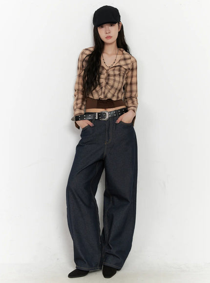 Heaven Wide-Leg Dark Washed Jeans CN513