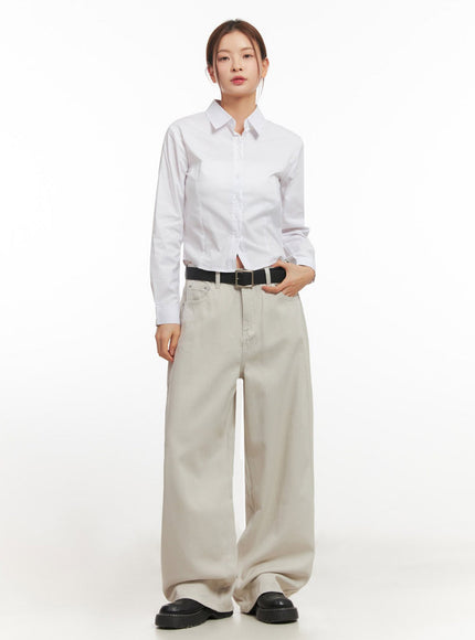 Comfy Cotton Wide-Leg Trousers IM513