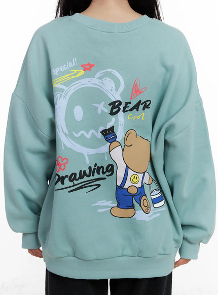 bear-graphic-oversized-sweatshirt-cn527