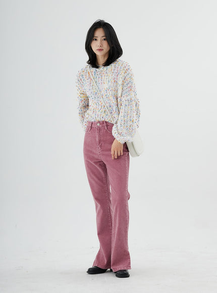 Corduroy Bootcut Pants ON07