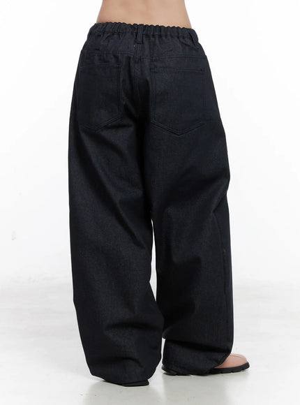 Solana Unwashed Wide-Leg Jeans CN514