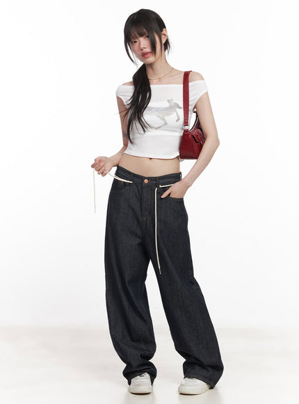 cute-animal-print-graphic-off-shoulder-crop-top-cy521