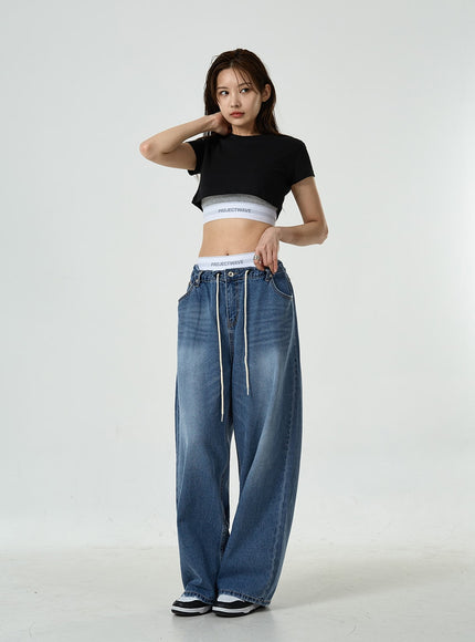 Low-Rise Wide Jeans CU7