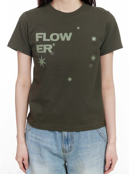 Graphic Print Crewneck T-Shirt CM527