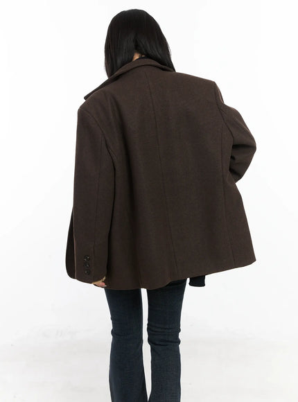 Oversized Classic Wool Blazer Jacket CD502