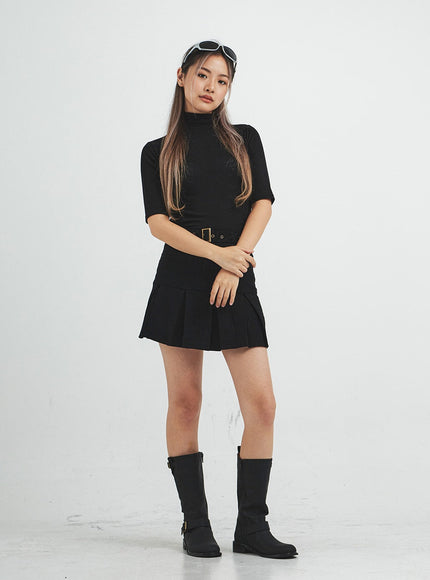 Half Turtleneck Half Sleeve T-Shirt CS15