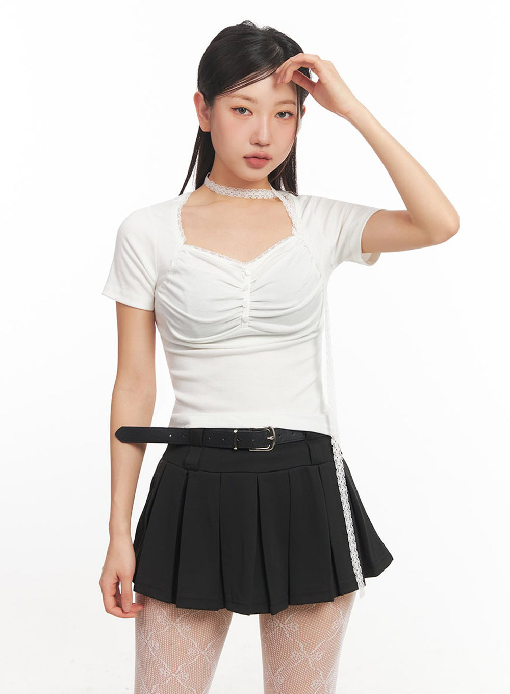 sweetheart-shirred-button-top-with-scarf-ia524