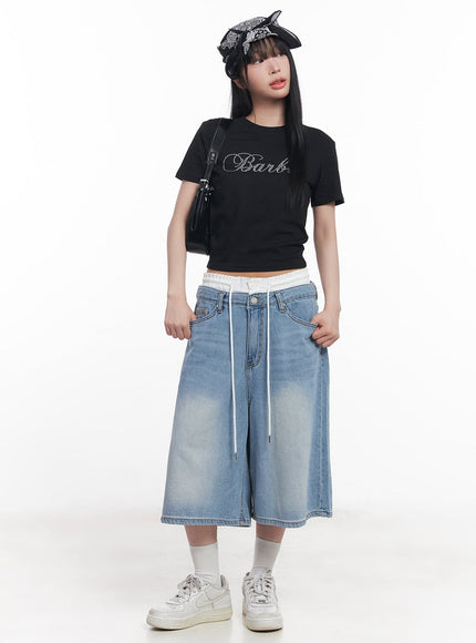 layered-drawstring-baggy-jorts-cy527