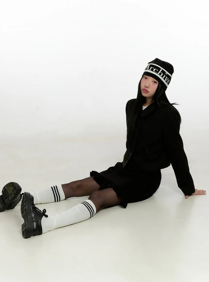 Ruffle Trim Midi Skirt CN506