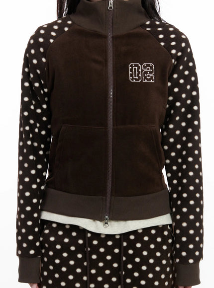 fleece-polka-dot-track-zip-up-cn527