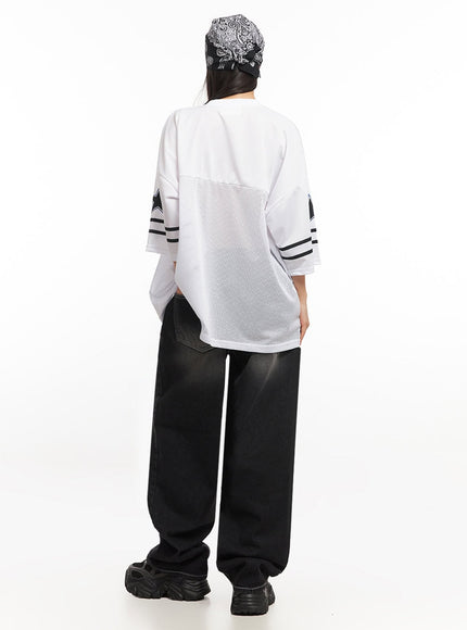Alexis Stitched Wide-Leg Jeans IA504