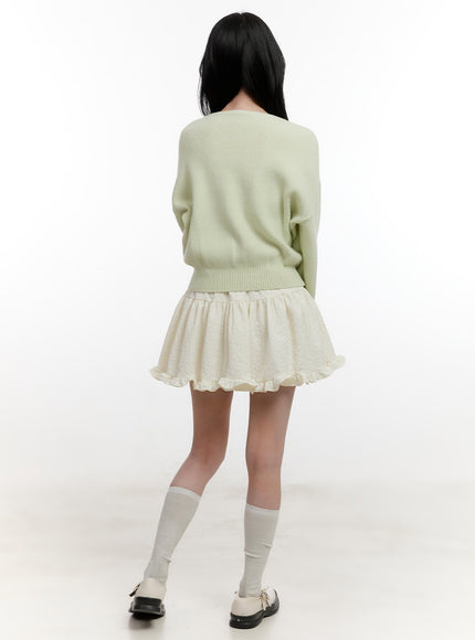 Frilled Flare Mini Skirt CF527