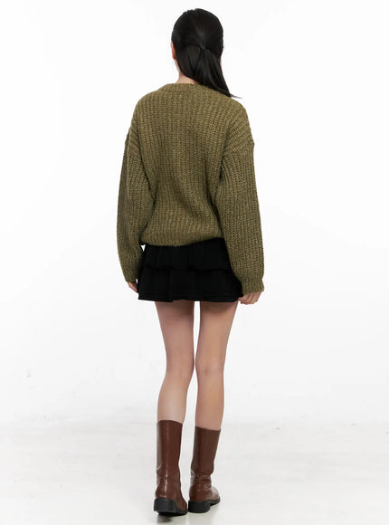 Ribbed Knit Zip-Up CO531