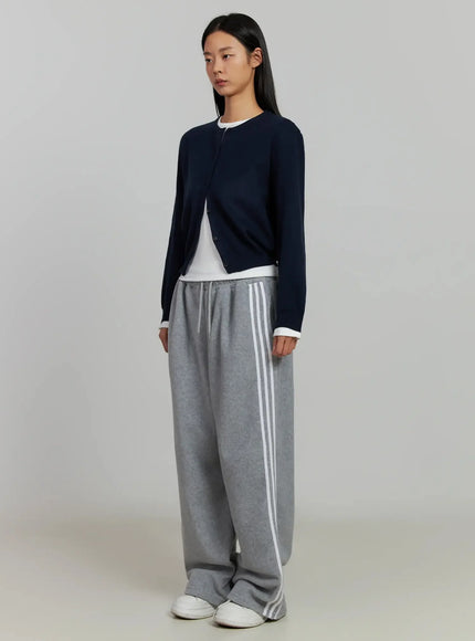 Round Neck Knit Cardigan IJ505