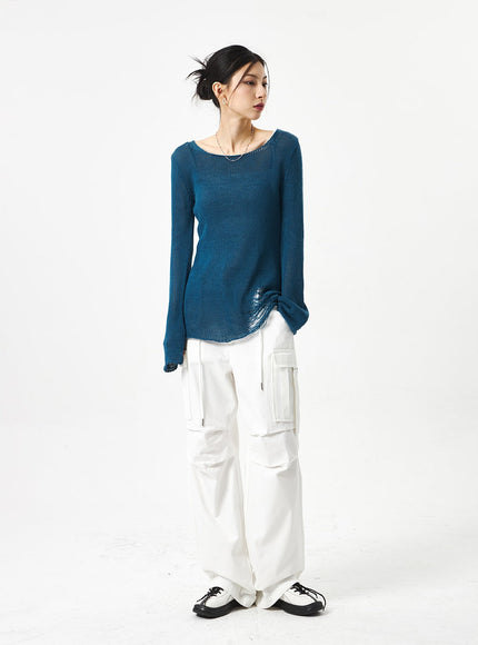 Wide Cargo Pants CA311