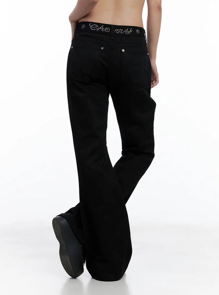 rhinestone-studded-flare-pants-cl511