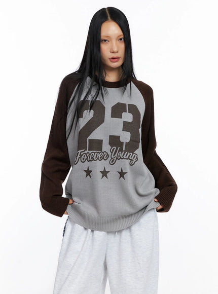 Forever Young Raglan Knit Top CO517