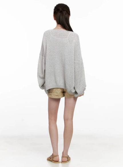 Oversized Summer Knit Cardigan CL523