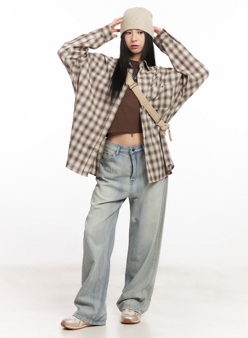 Jessi Washed Wide-Leg Jeans CA514