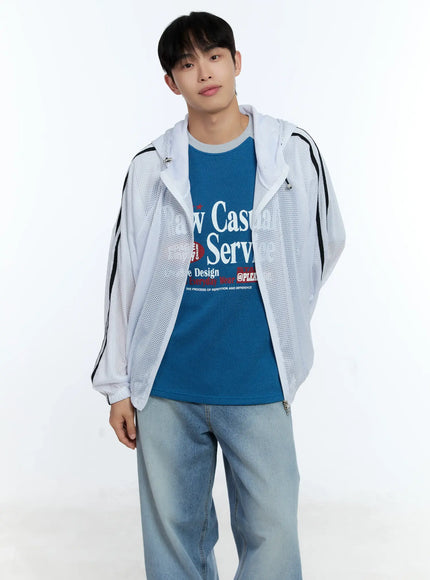 Men's Mesh Zip-Up Hoodie IG519