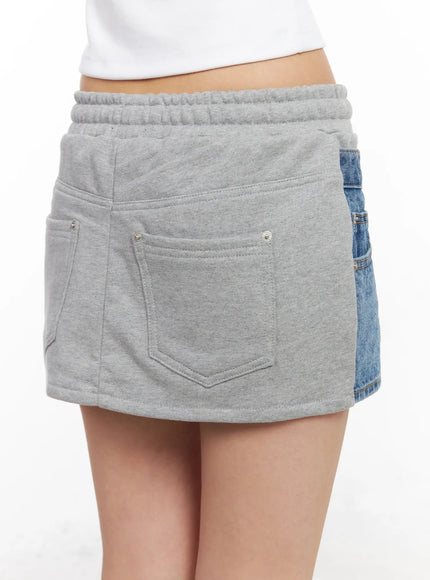Sweat Denim Mini Skirt CM517