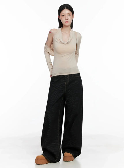 Cowl Neck Top Bolero Set IS508