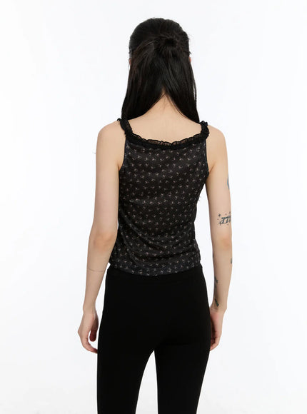 floral-ruffle-trim-tank-ca507