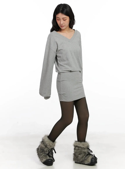 v-neck-sweatshirt-mini-dress-in528