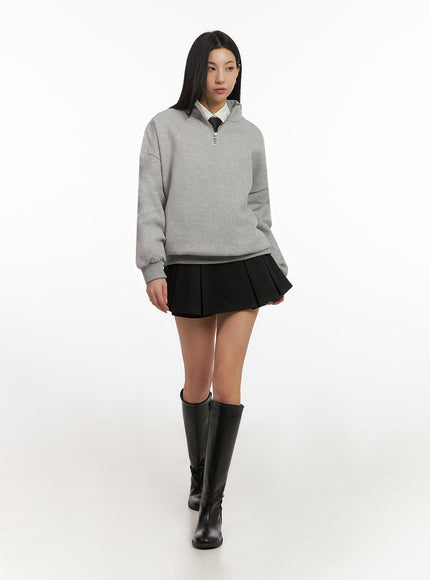 Loose-Fit Half-Zip Sweatshirt IJ503