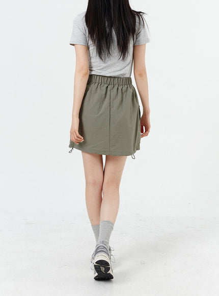 Drawstring Cargo Mini Skirt OM317