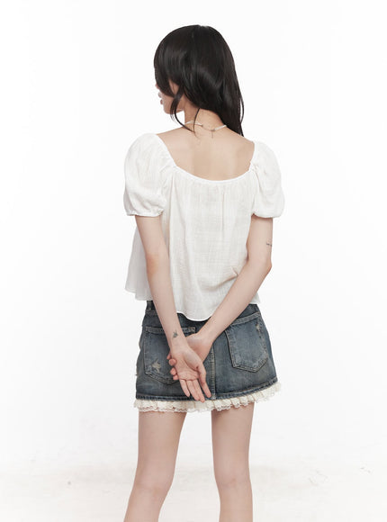 puffed-short-sleeve-blouse-cy521
