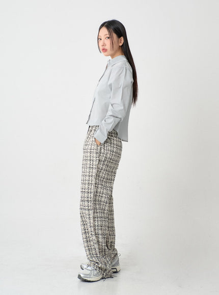 Cotton Cropped Long Sleeve T-Shirt IS15