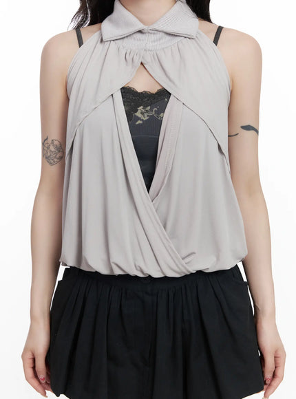chic-drape-collar-sleeveless-top-cj526