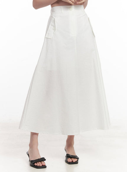 Flare Cotton Maxi Skirt IY513