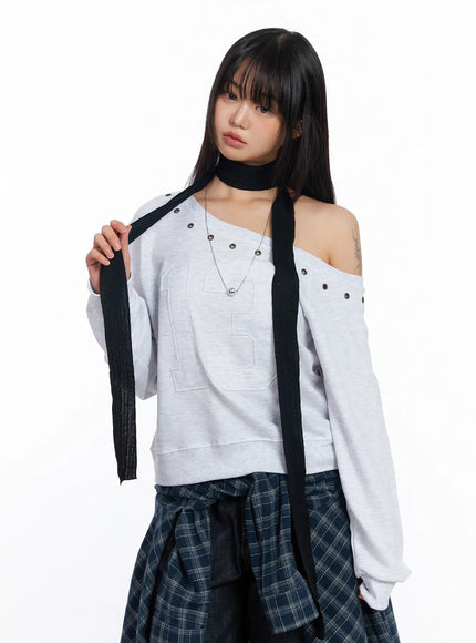 Textured Long Thin Scarf CF504