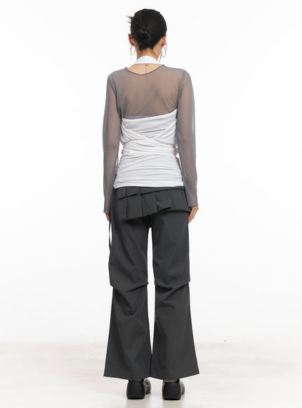 Halter-Neck Wrap Tank Top CM503