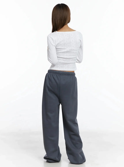 Thermal Wide-Leg Sweatpants IN528